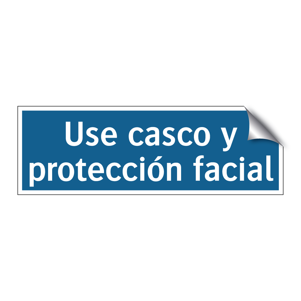 Use casco y protección facial