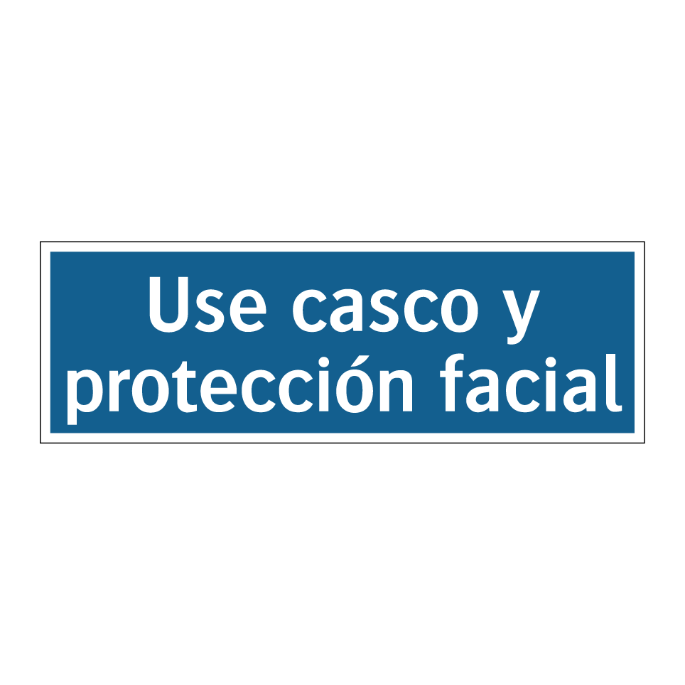 Use casco y protección facial