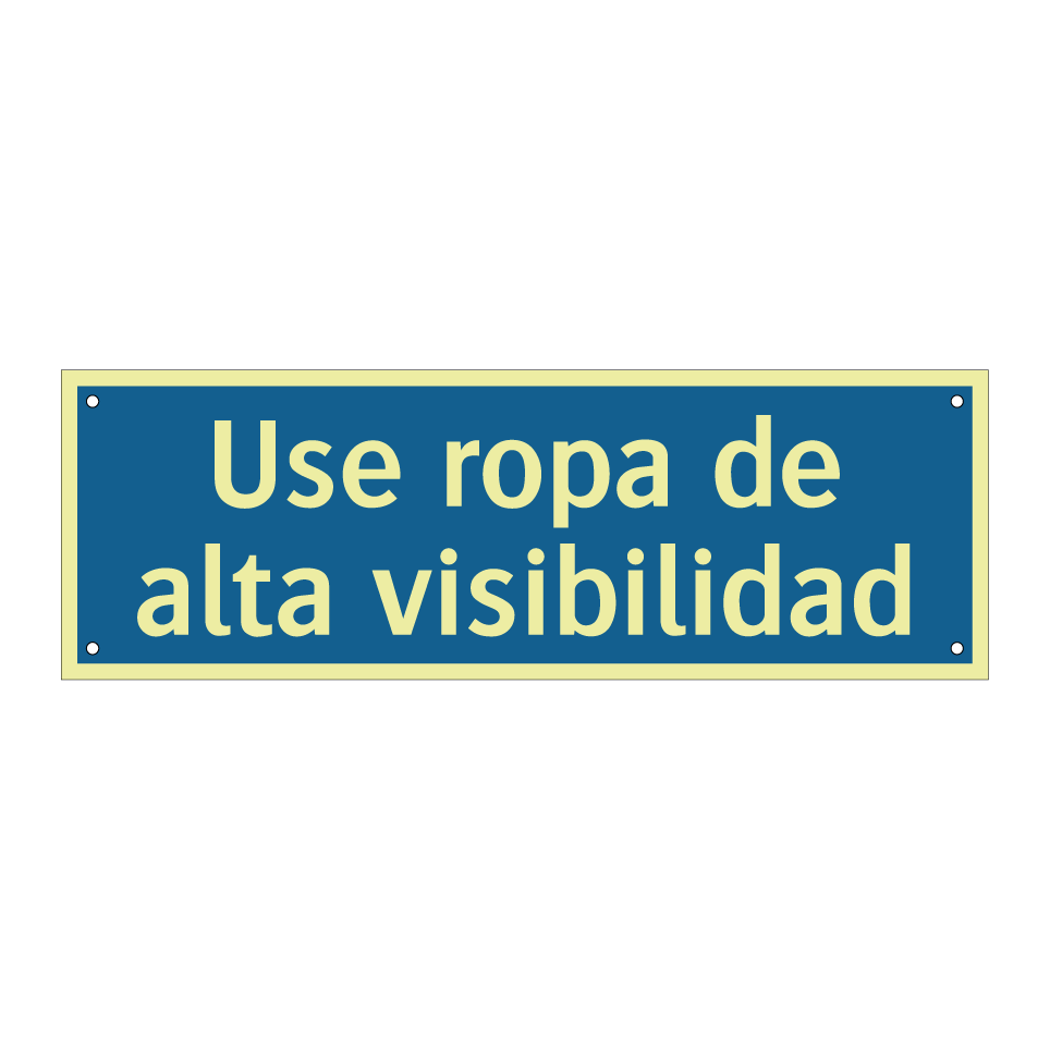 Use ropa de alta visibilidad