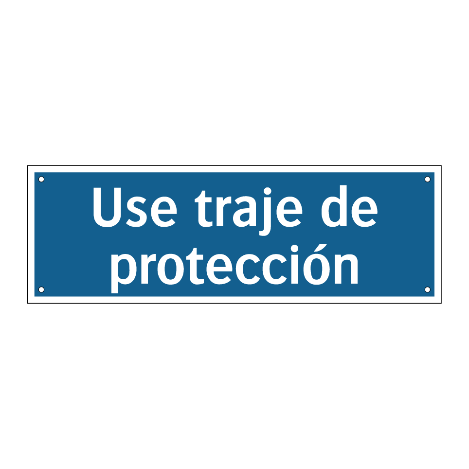 Use traje de protección