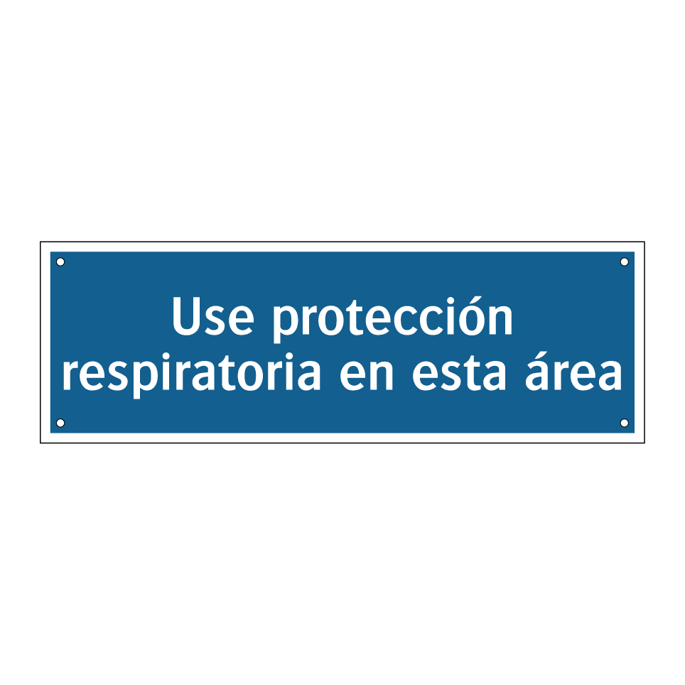 Use protección respiratoria en esta área