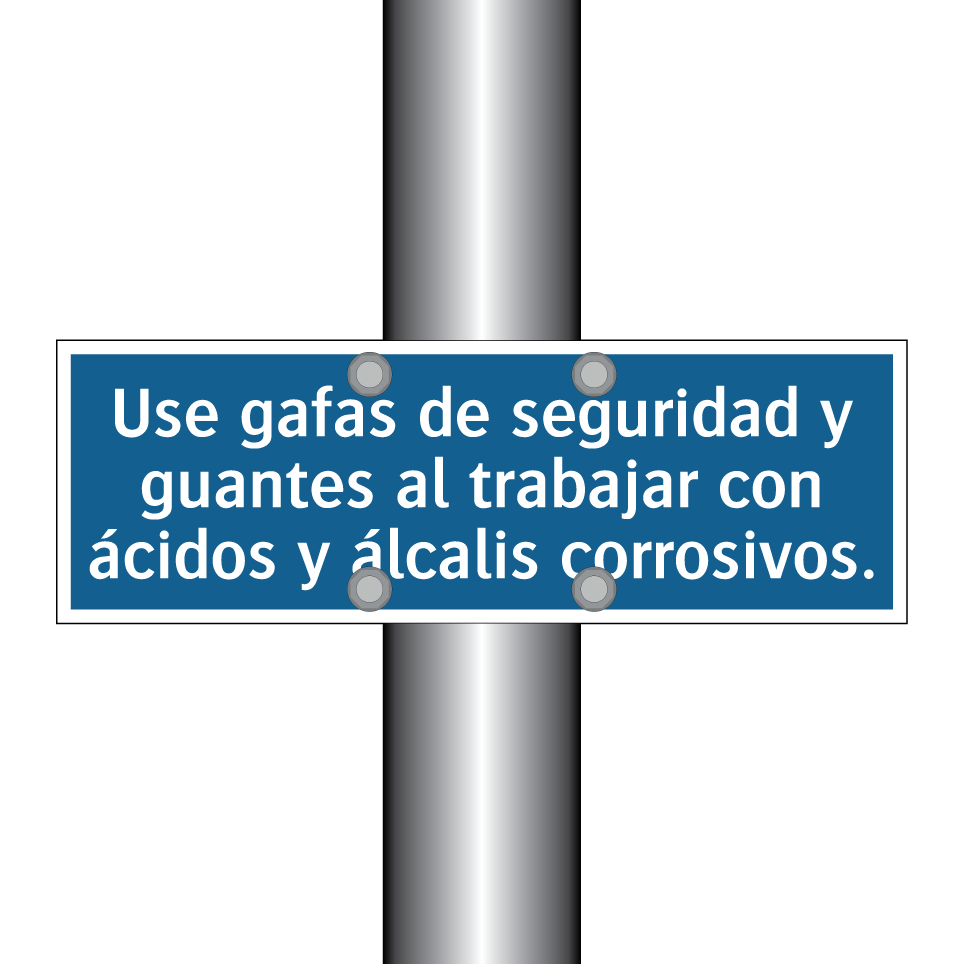 Use gafas de seguridad y guantes al trabajar con ácidos y álcalis corrosivos.