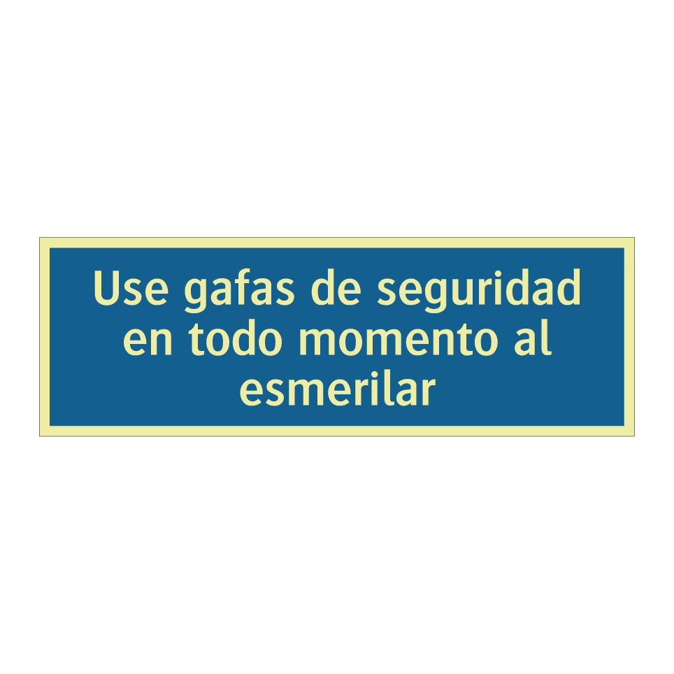 Use gafas de seguridad en todo momento al esmerilar