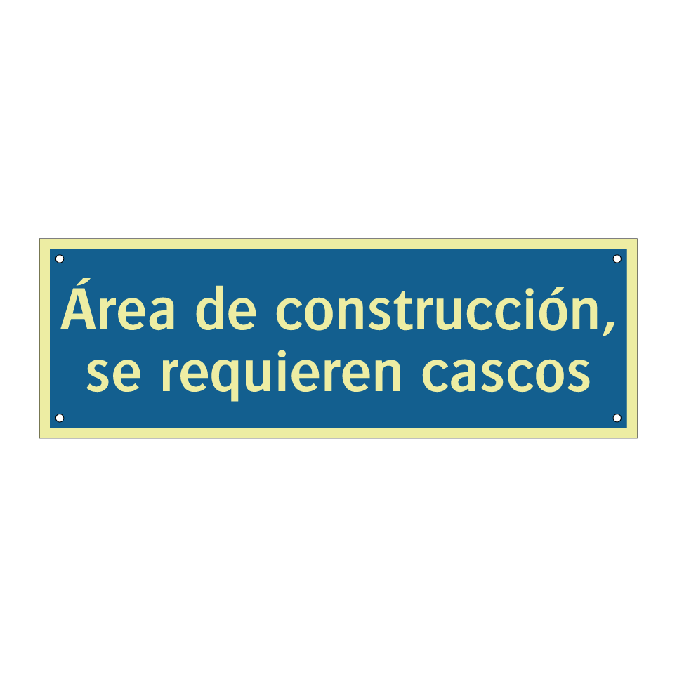 Área de construcción, se requieren cascos