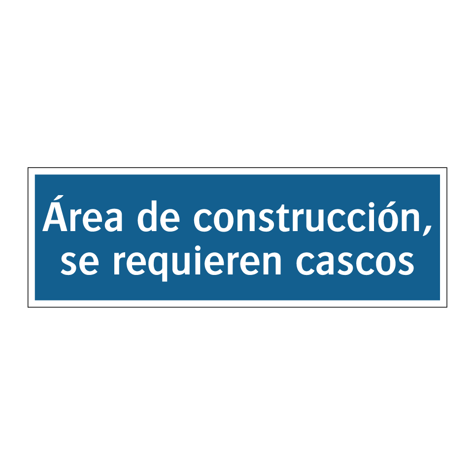 Área de construcción, se requieren cascos