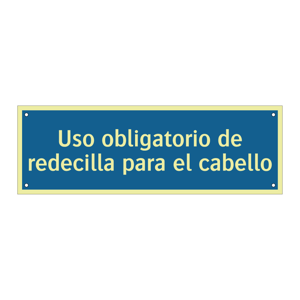 Uso obligatorio de redecilla para el cabello