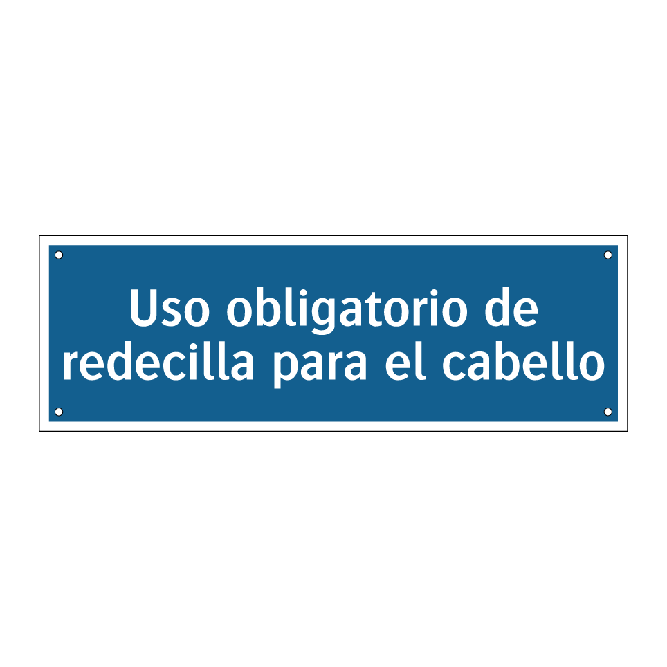 Uso obligatorio de redecilla para el cabello