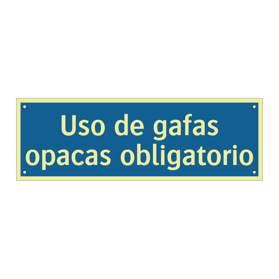 Uso de gafas opacas obligatorio