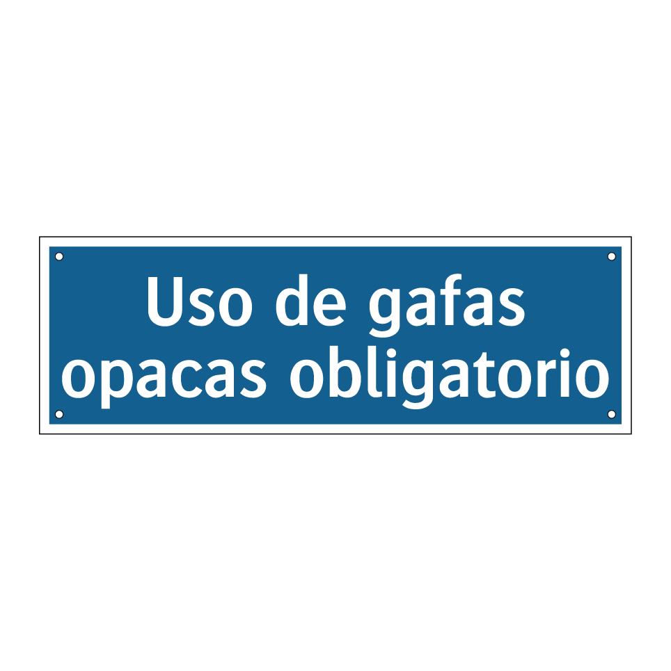 Uso de gafas opacas obligatorio
