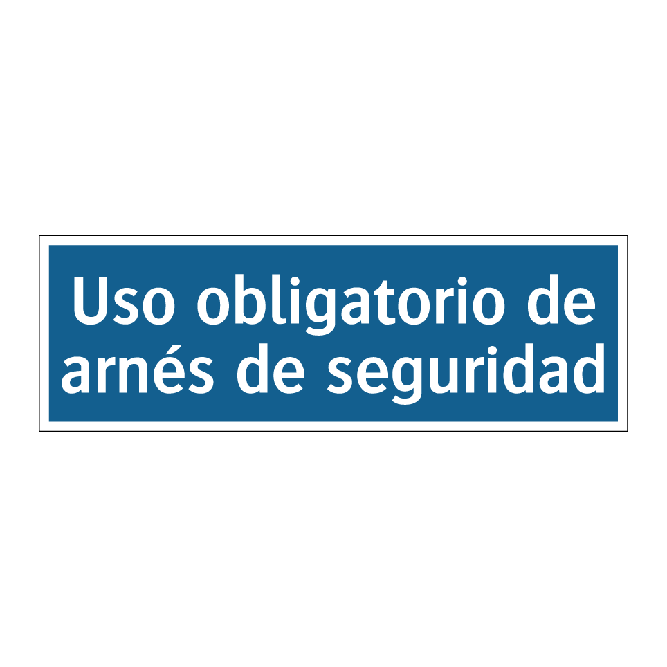 Uso obligatorio de arnés de seguridad
