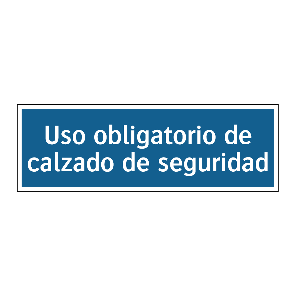 Uso obligatorio de calzado de seguridad
