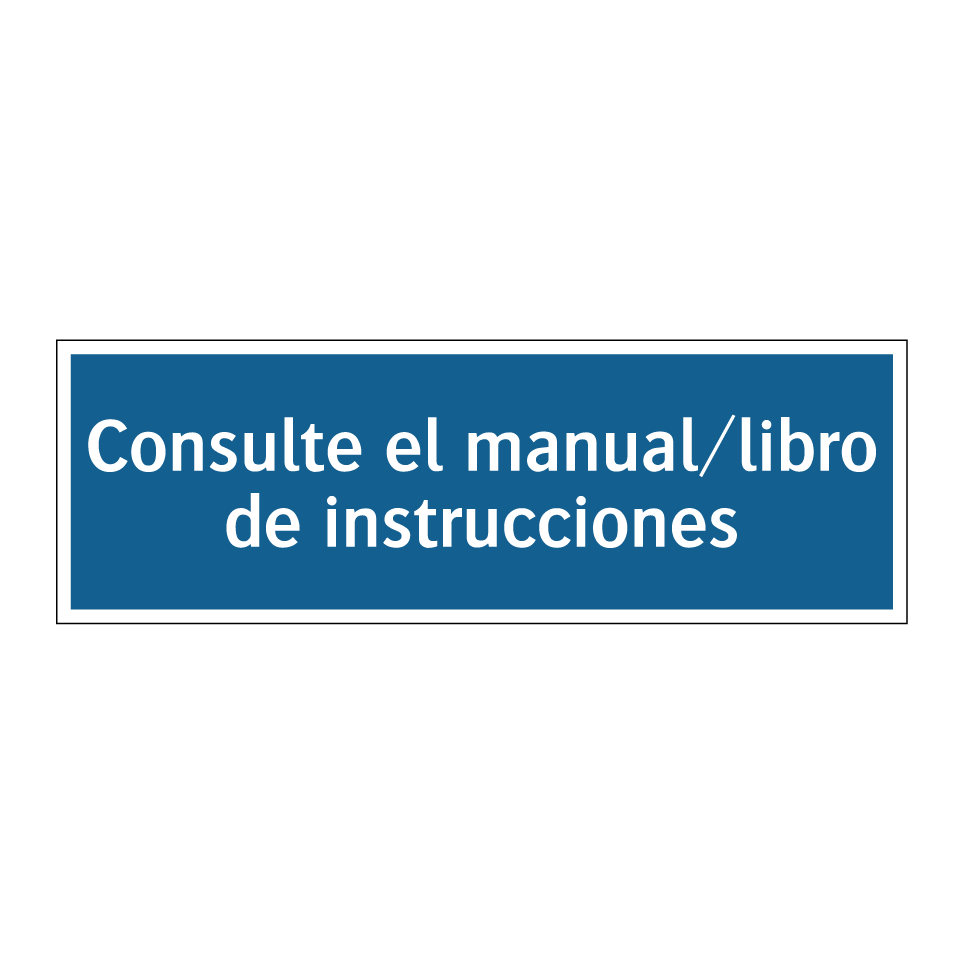 Consulte el manual/libro de instrucciones