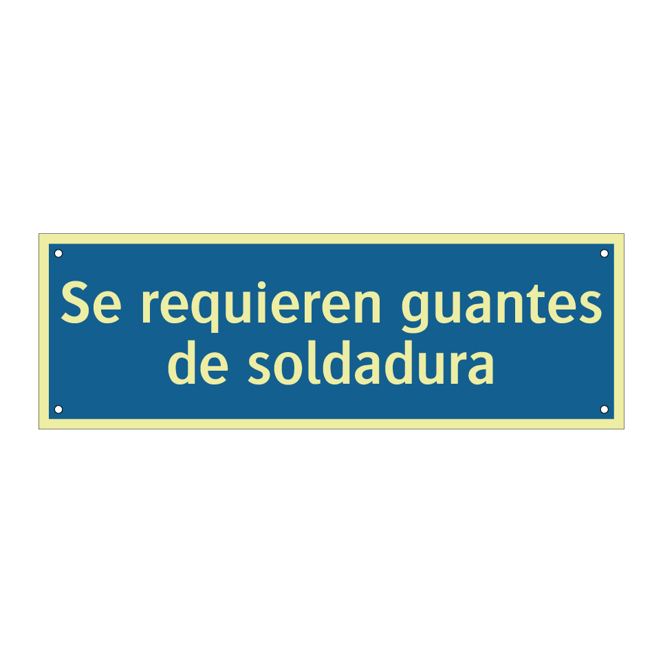 Se requieren guantes de soldadura