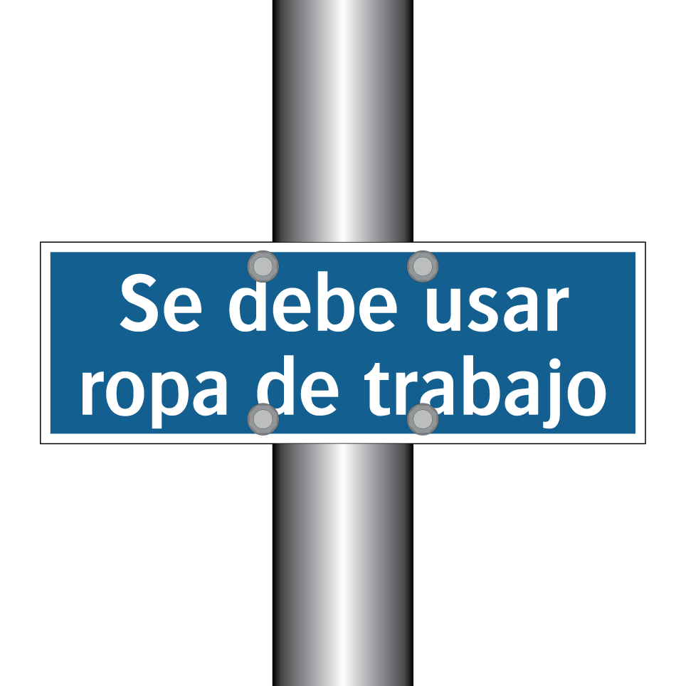 Se debe usar ropa de trabajo