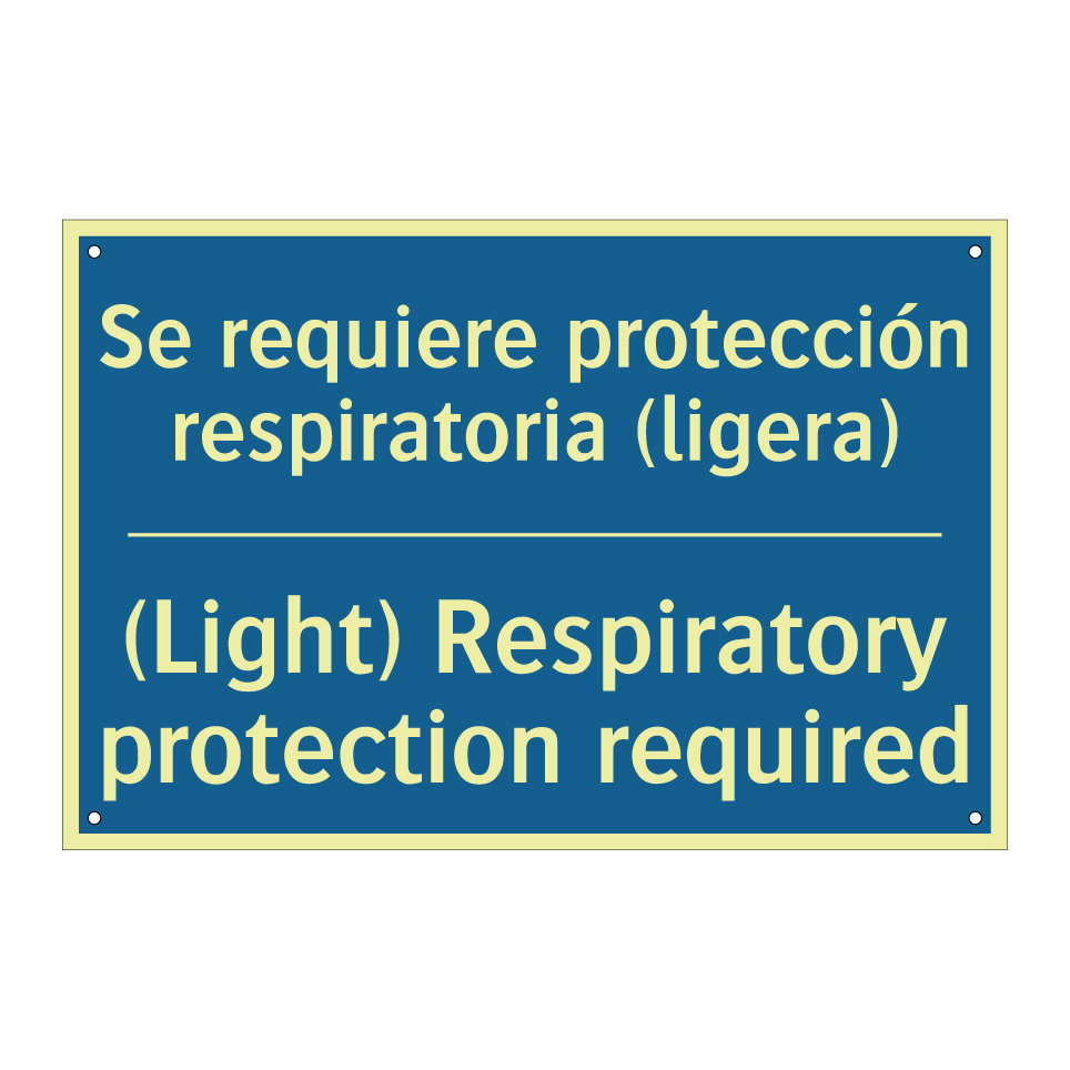 Se requiere protección respiratoria /.../ - (Light) Respiratory protection /.../