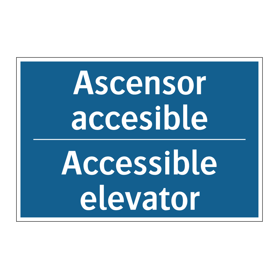 Ascensor accesible - Accessible elevator