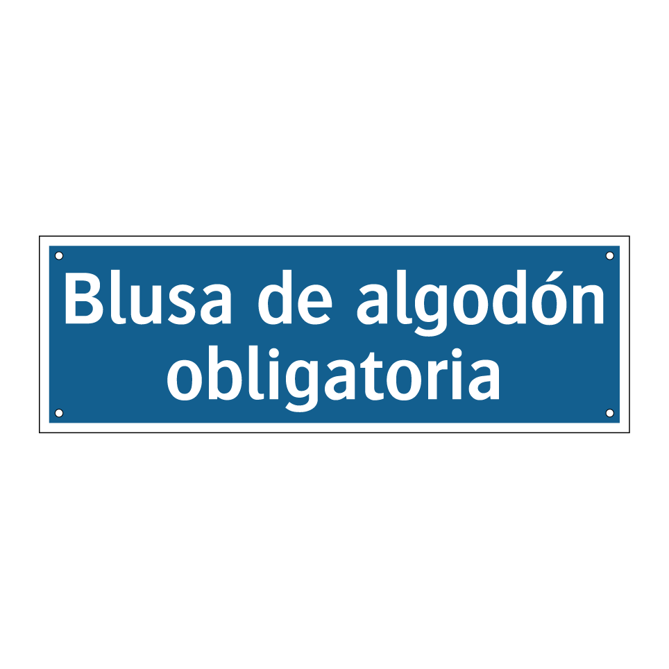Blusa de algodón obligatoria
