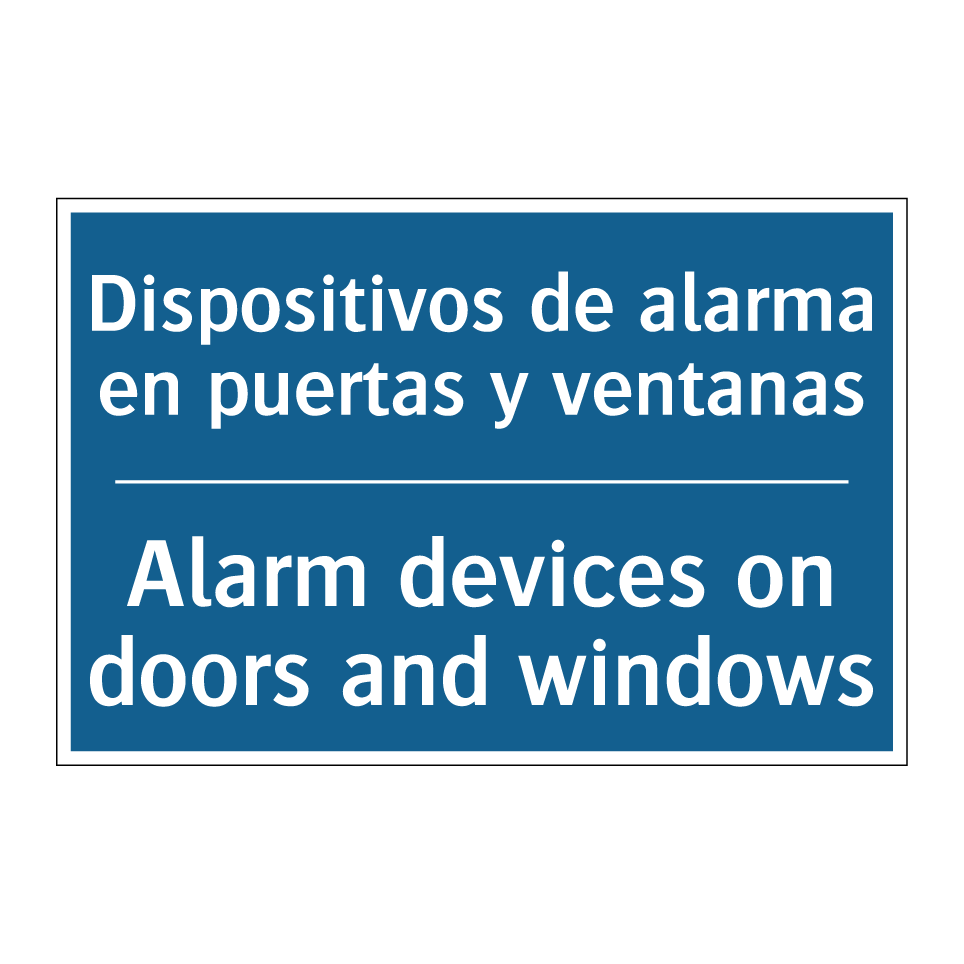 Dispositivos de alarma en puertas /.../ - Alarm devices on doors and windows /.../