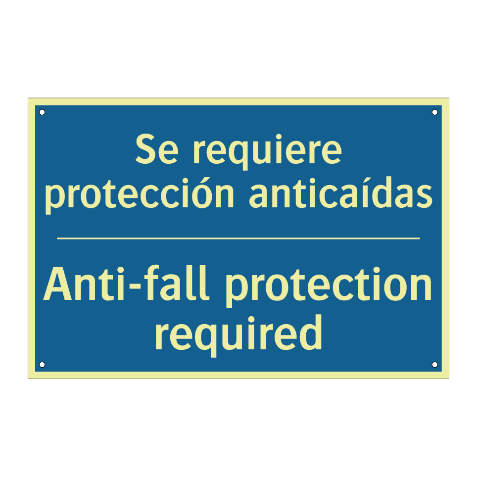 Se requiere protección anticaídas /.../ - Anti-fall protection required