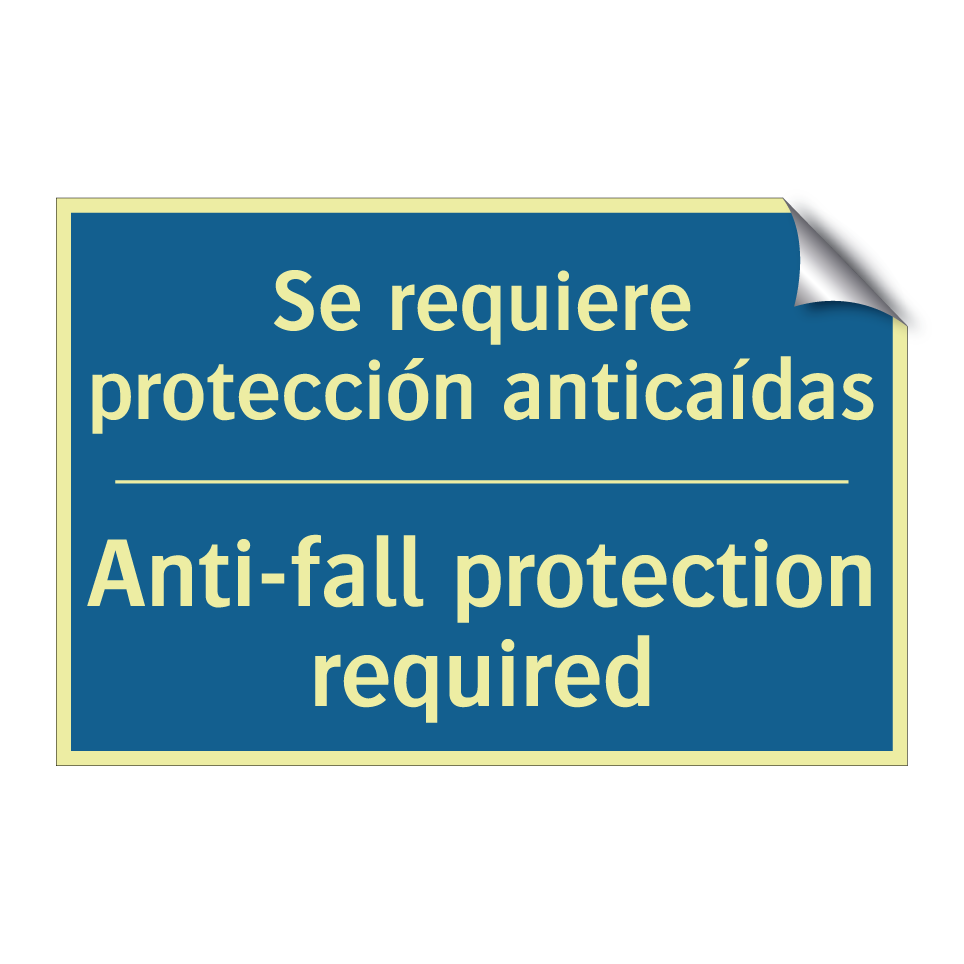 Se requiere protección anticaídas /.../ - Anti-fall protection required