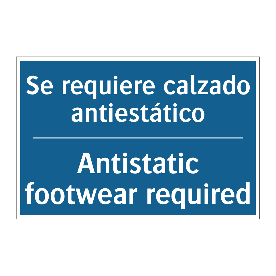 Se requiere calzado antiestático /.../ - Antistatic footwear required