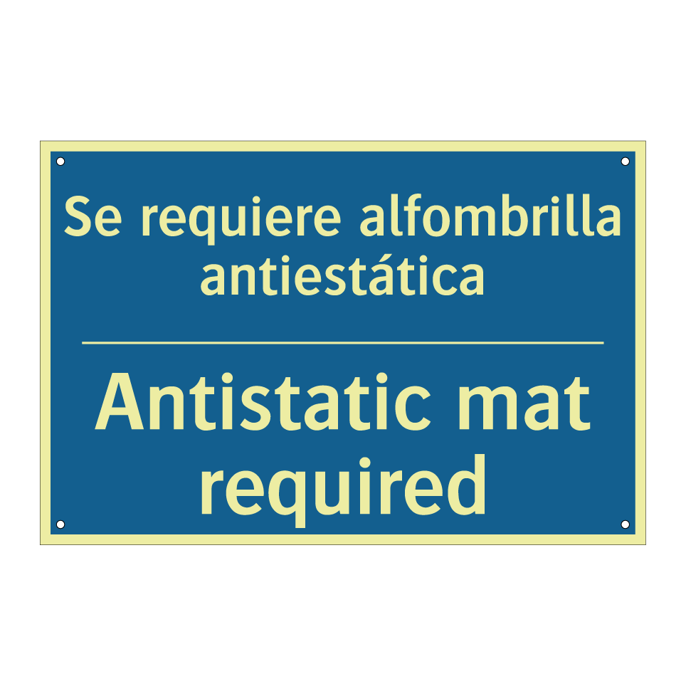 Se requiere alfombrilla antiestática /.../ - Antistatic mat required