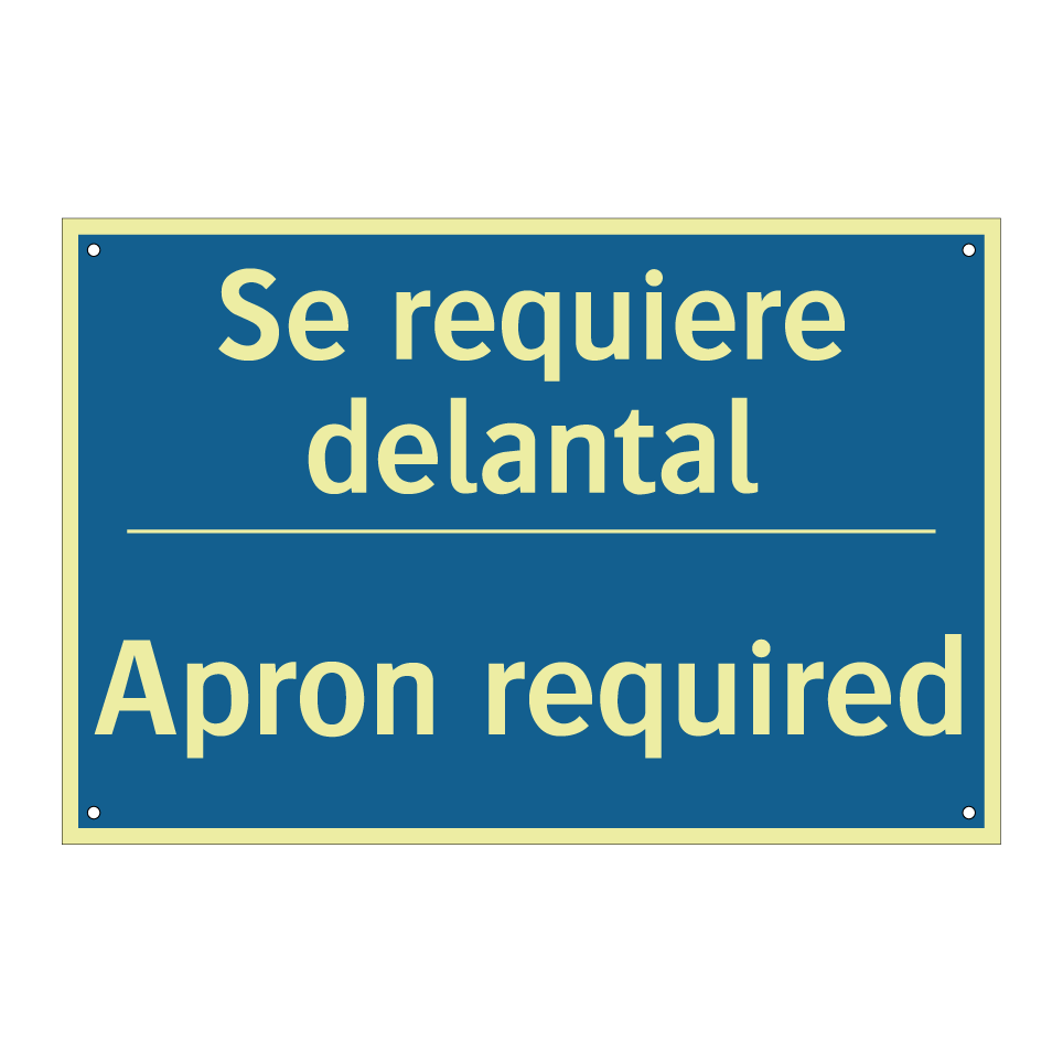 Se requiere delantal - Apron required