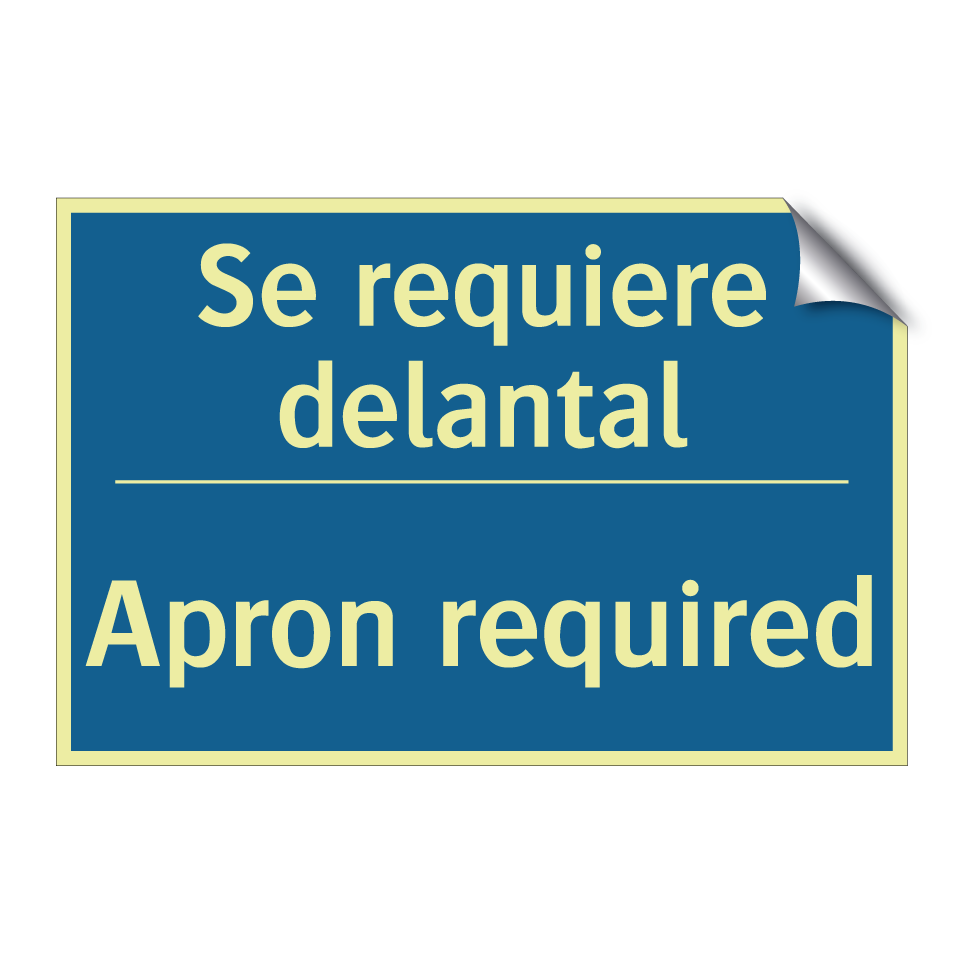 Se requiere delantal - Apron required