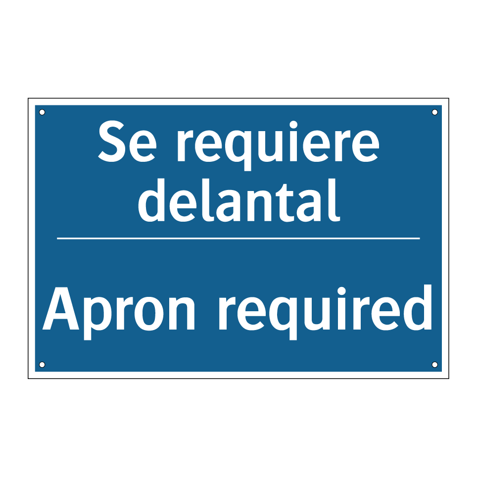 Se requiere delantal - Apron required