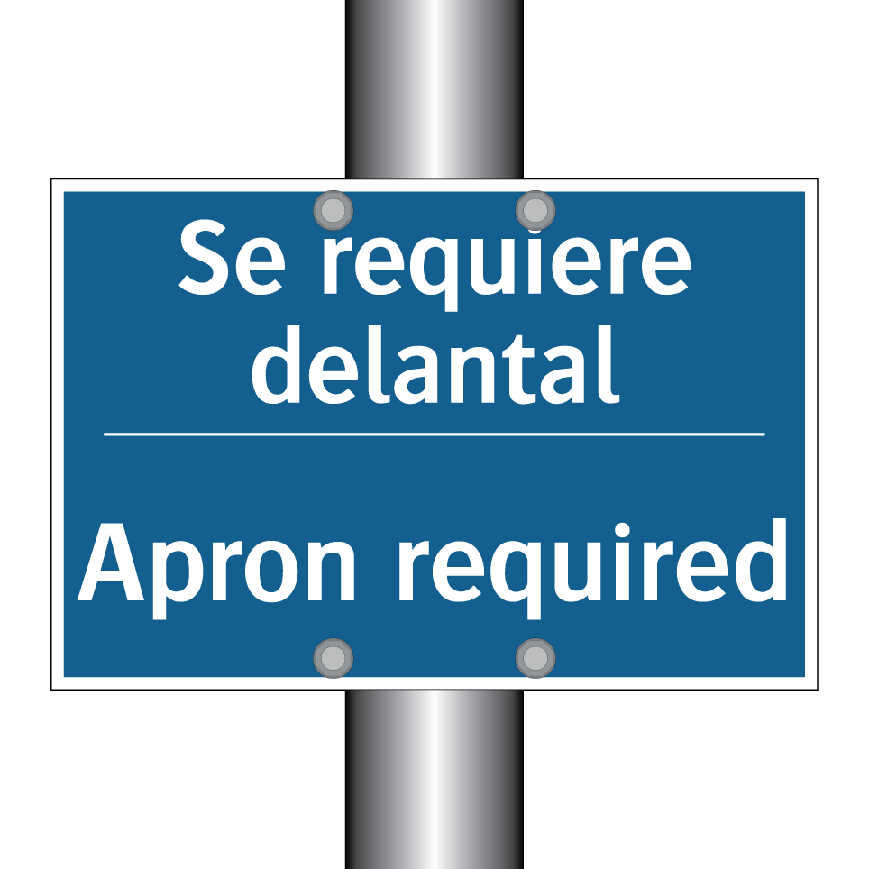 Se requiere delantal - Apron required