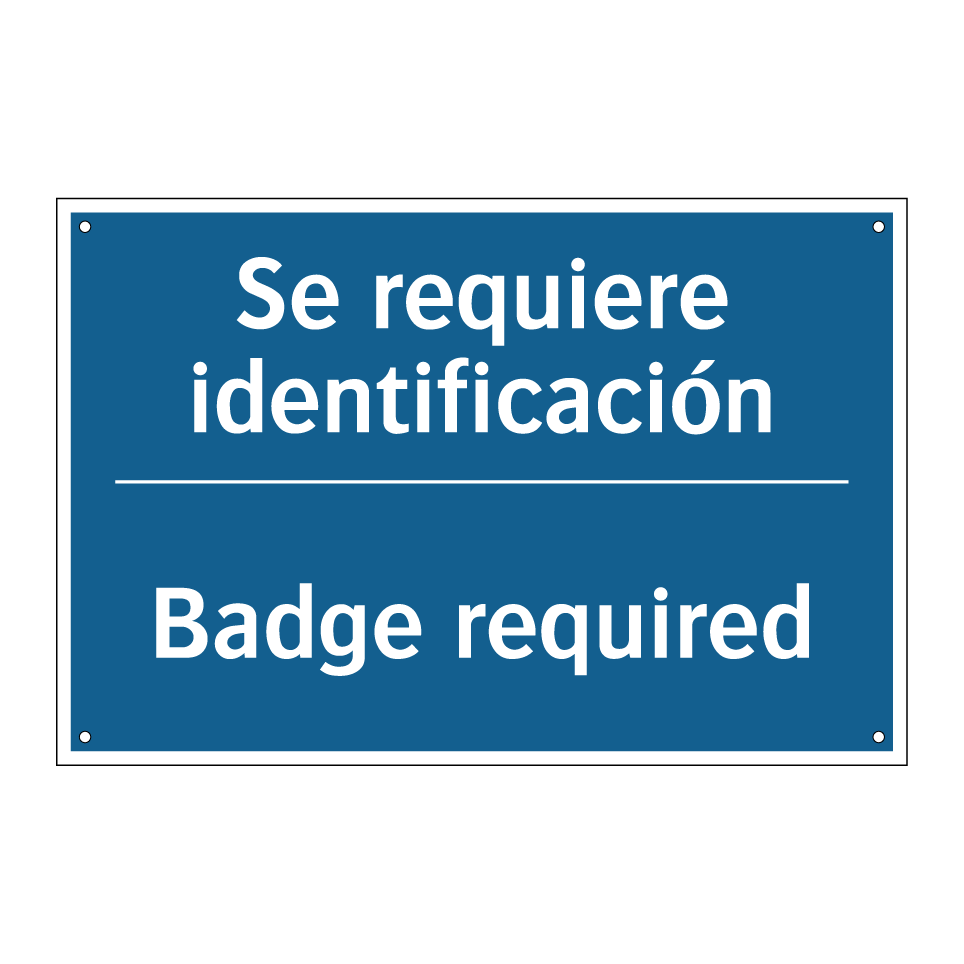 Se requiere identificación - Badge required