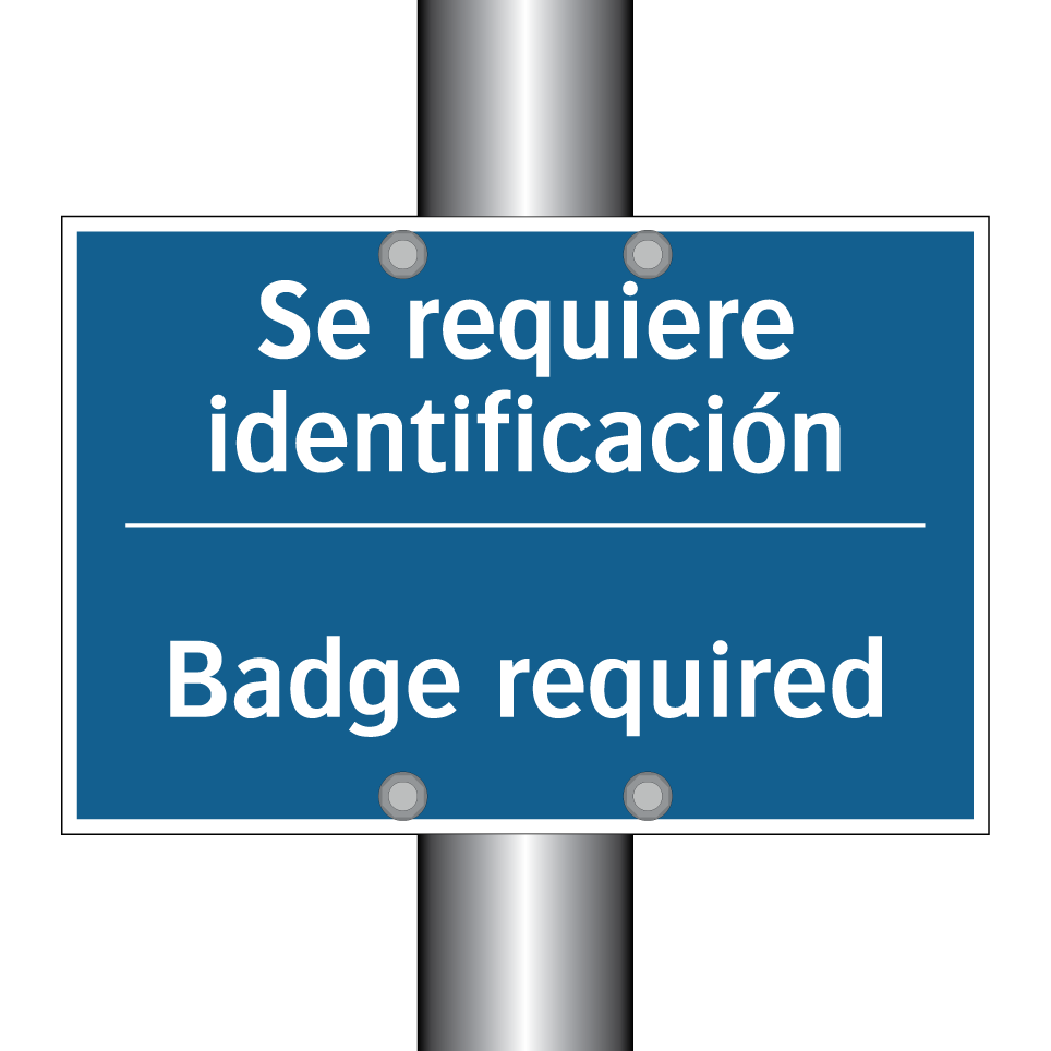 Se requiere identificación - Badge required