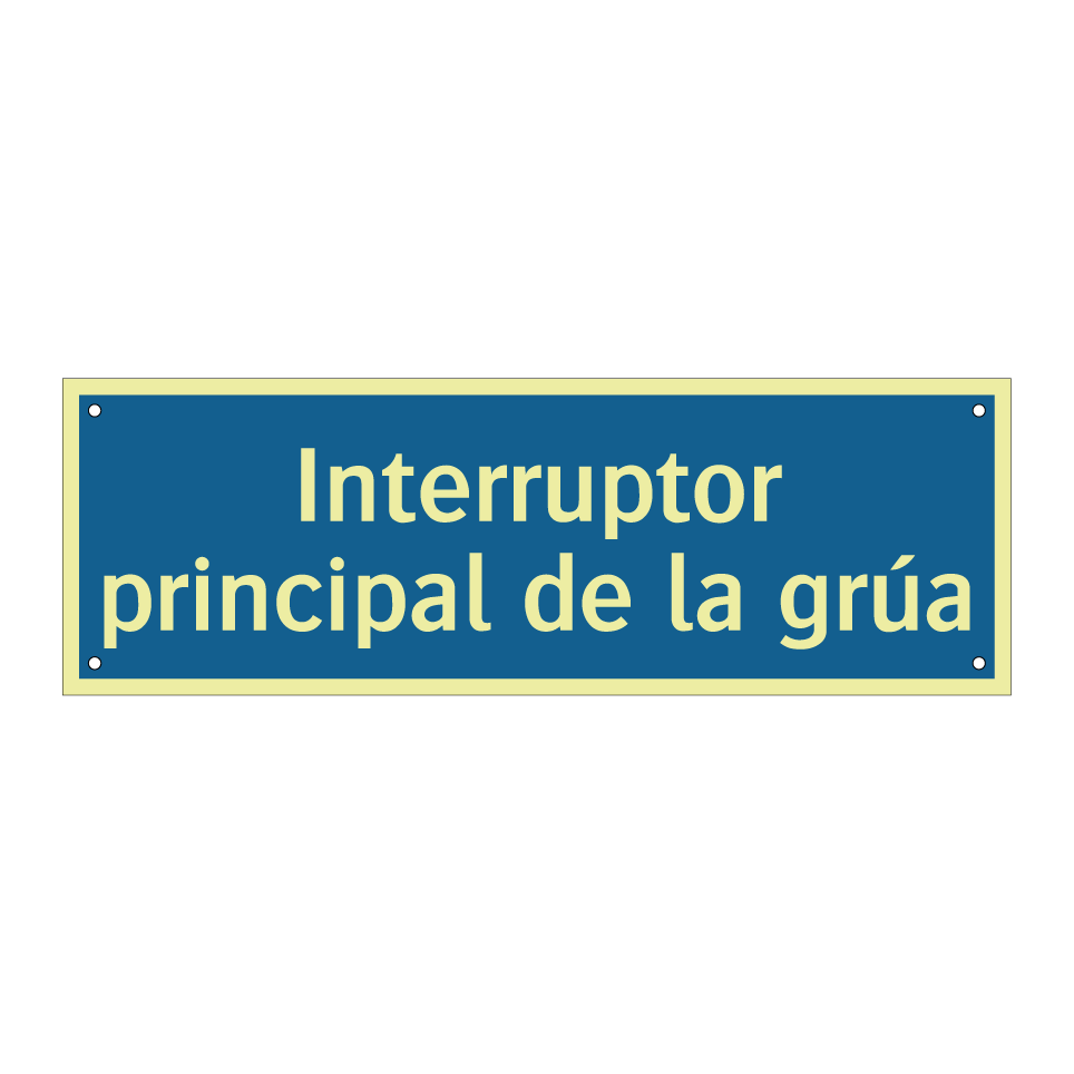 Interruptor principal de la grúa