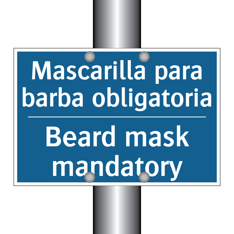 Mascarilla para barba obligatoria /.../ - Beard mask mandatory