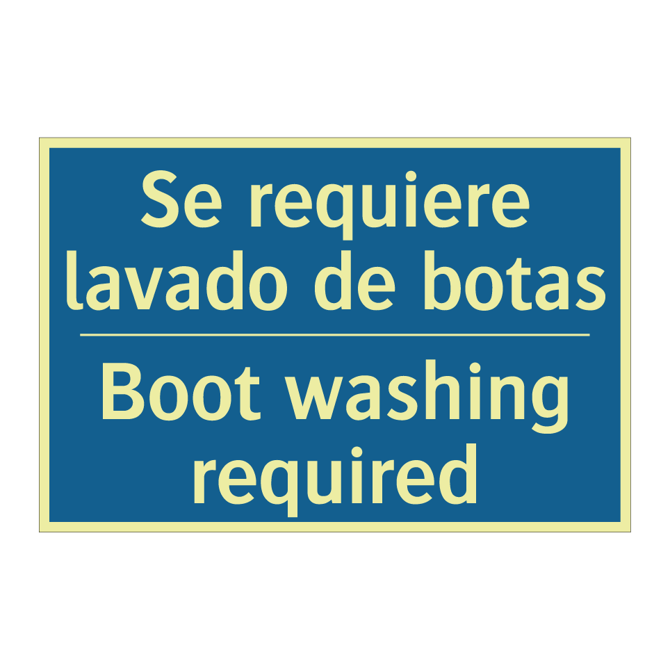 Se requiere lavado de botas - Boot washing required