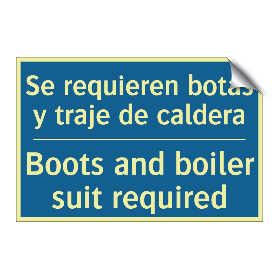 Se requieren botas y traje de /.../ - Boots and boiler suit required