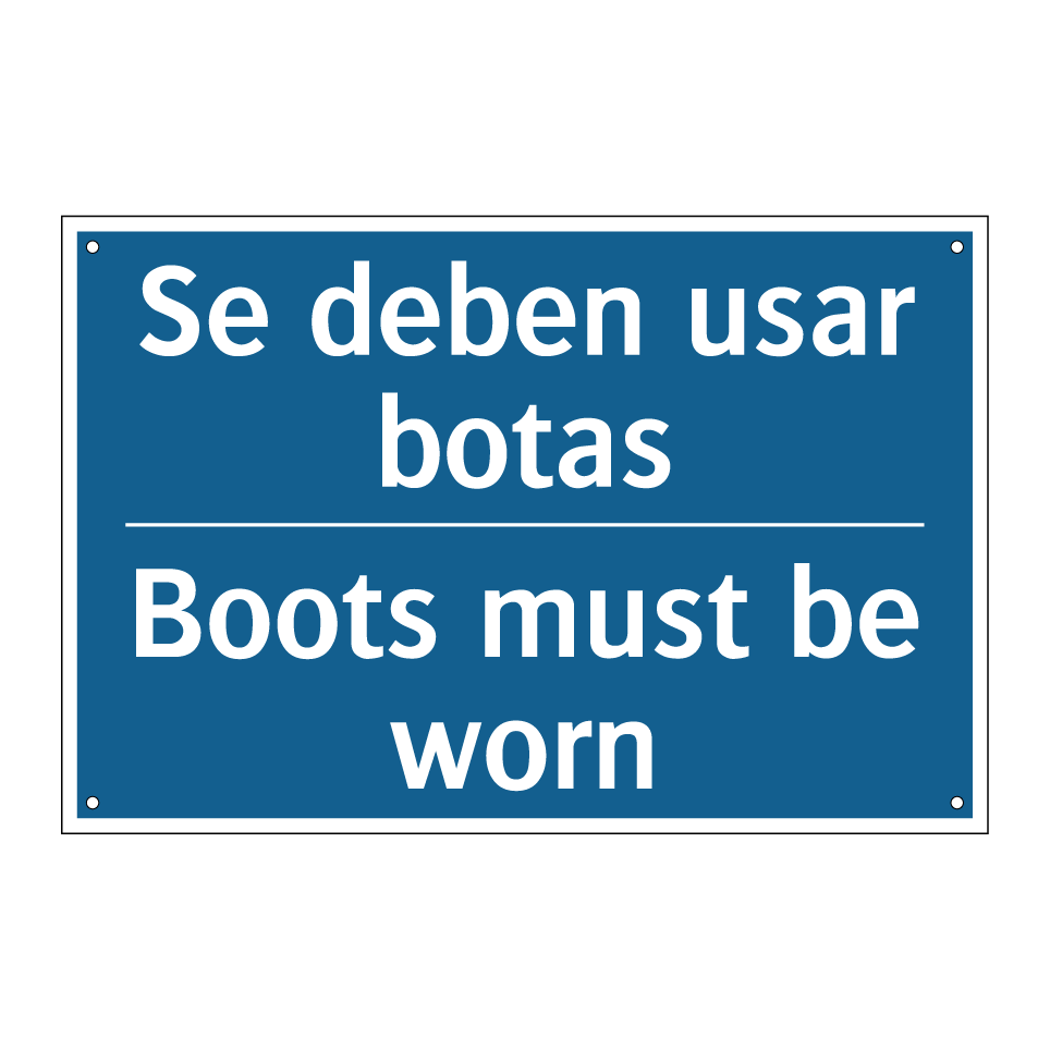 Se deben usar botas - Boots must be worn