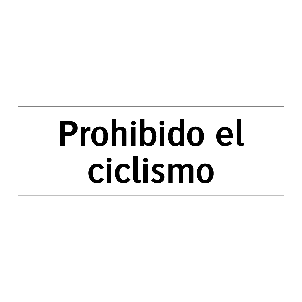 Prohibido el ciclismo