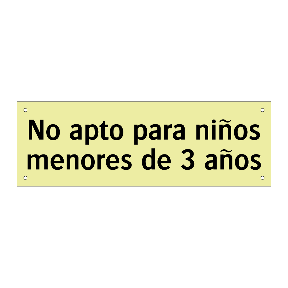 No apto para niños menores de 3 años