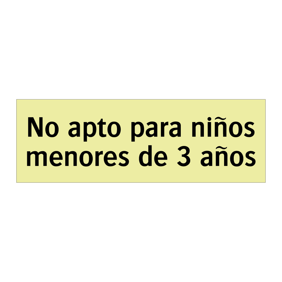 No apto para niños menores de 3 años