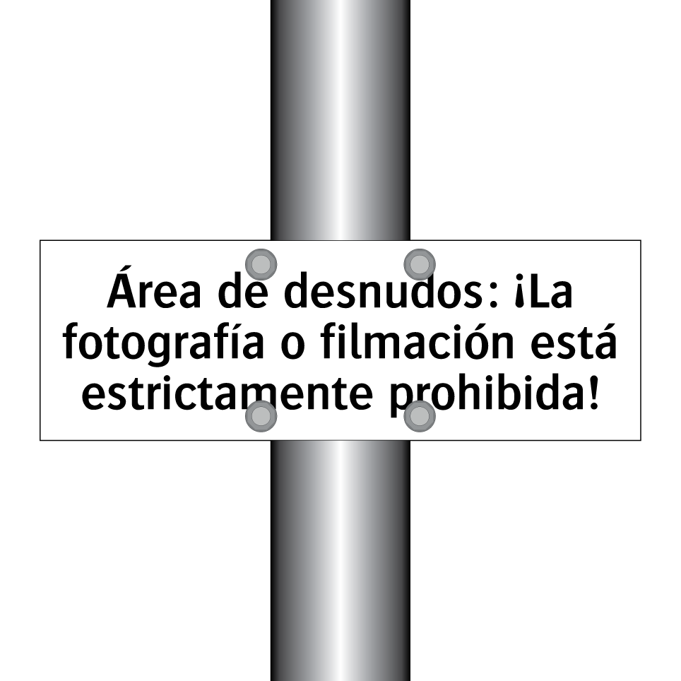 Área de desnudos: ¡La fotografía o filmación está estrictamente prohibida!