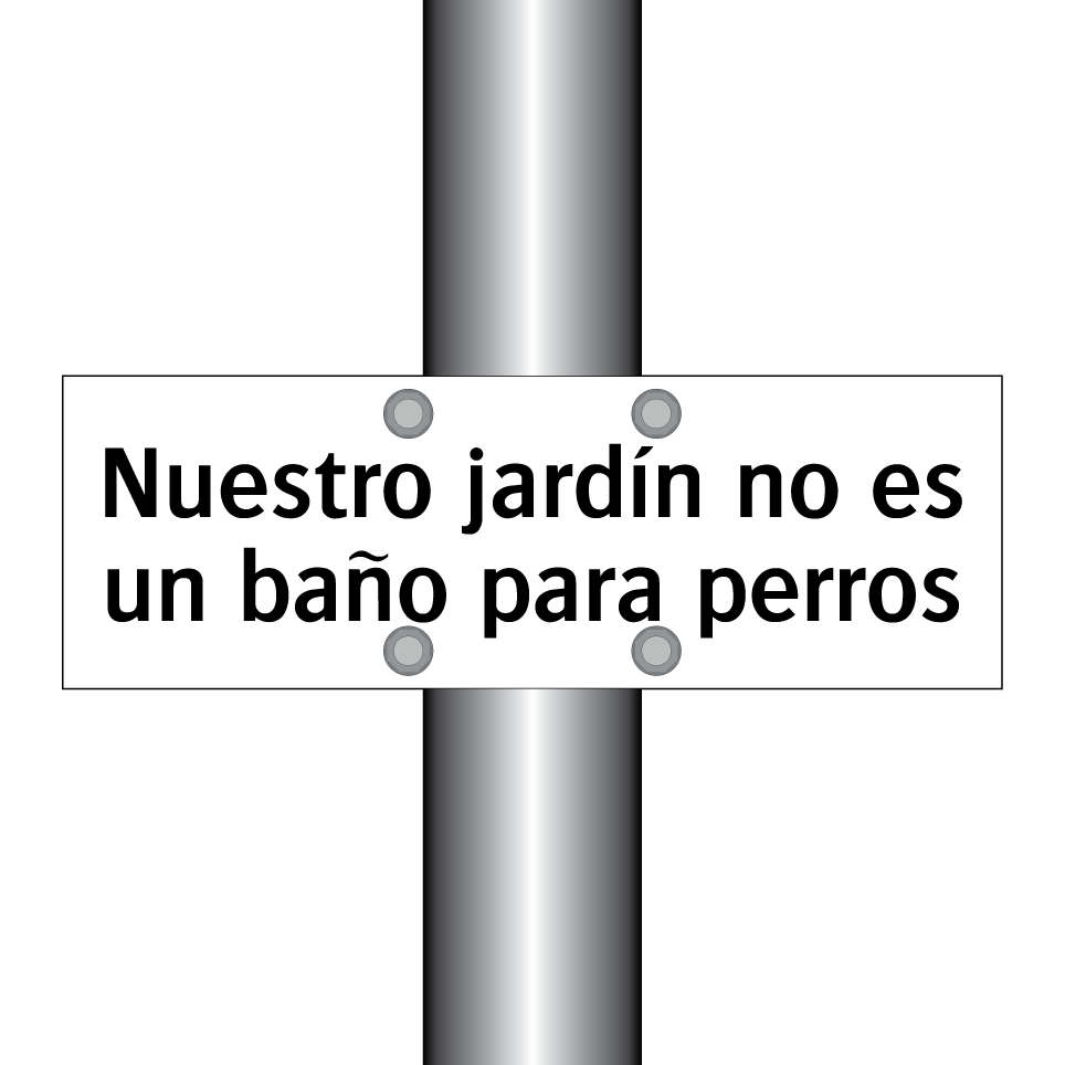 Nuestro jardín no es un baño para perros