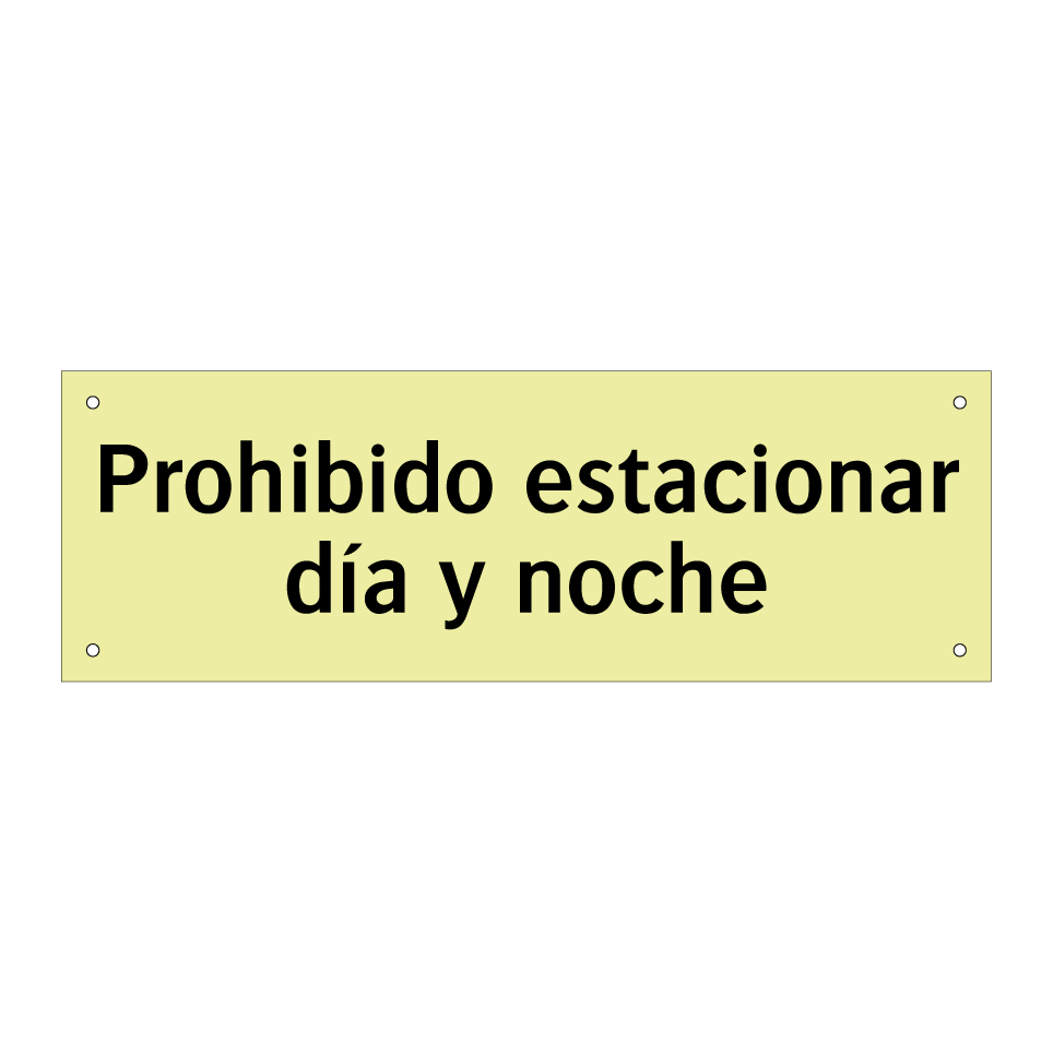 Prohibido estacionar día y noche