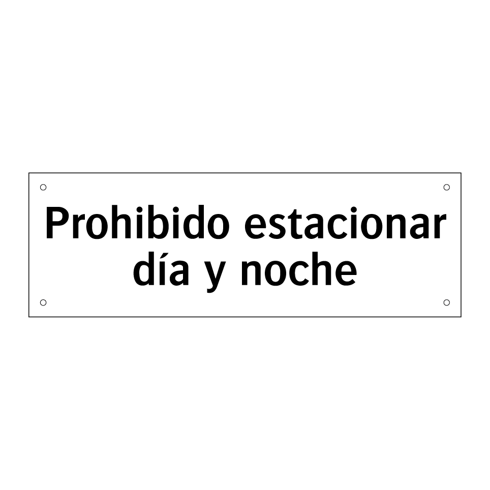 Prohibido estacionar día y noche