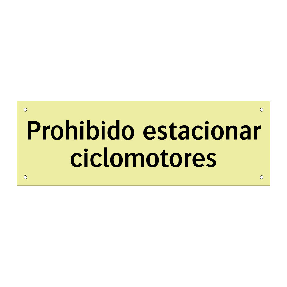 Prohibido estacionar ciclomotores