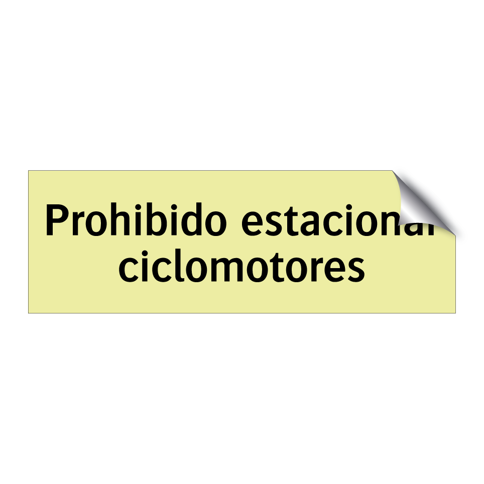Prohibido estacionar ciclomotores