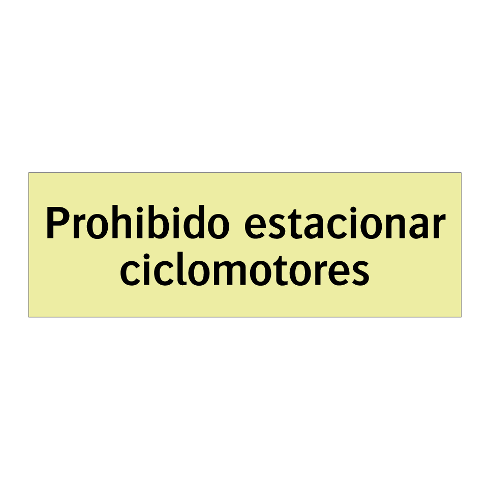 Prohibido estacionar ciclomotores