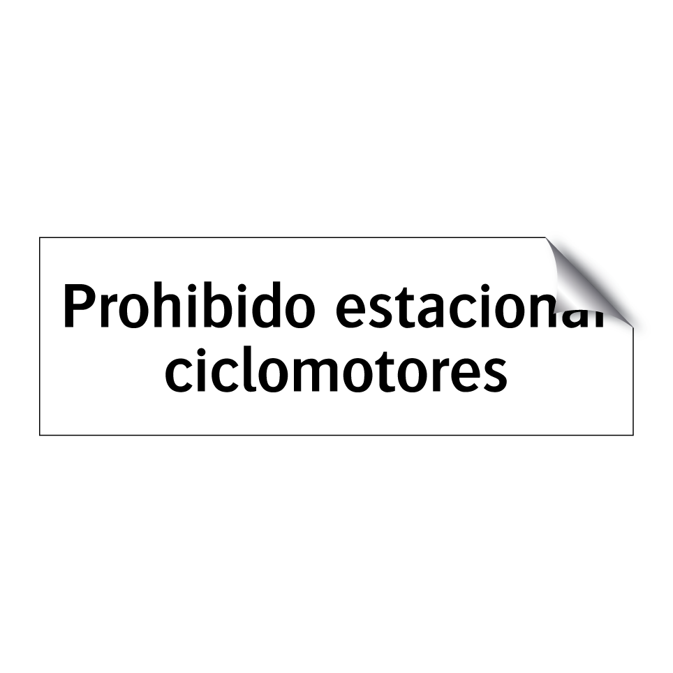 Prohibido estacionar ciclomotores
