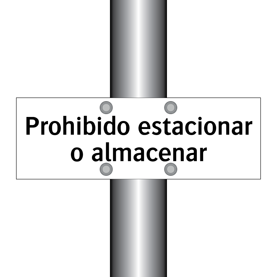 Prohibido estacionar o almacenar