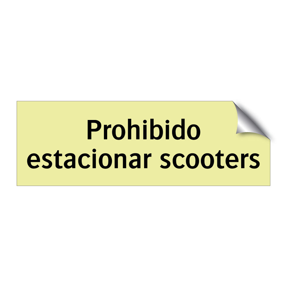 Prohibido estacionar scooters